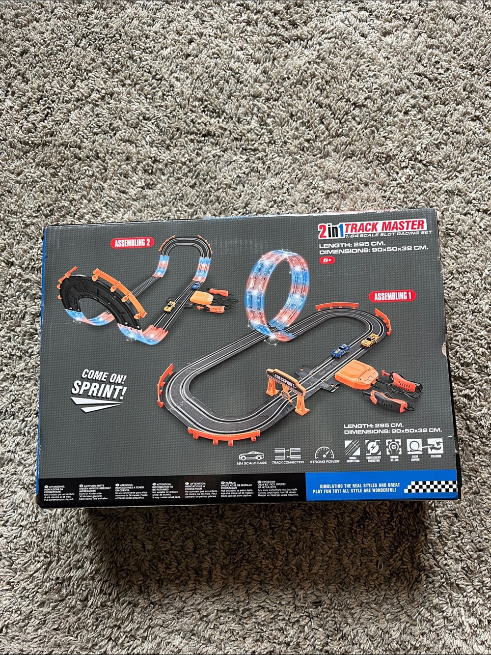 2-in-1 Track Master Racing Set - Blue & Yellow - Picture 3 of 5